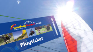 Paragliding Tandemflug Gutschein jetzt online bestellen